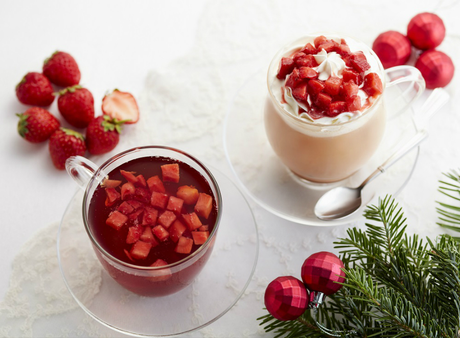 タリーズコーヒー「&TEA ストロベリーロイヤルミルクティー」苺のショートケーキのような季節限定ドリンク！